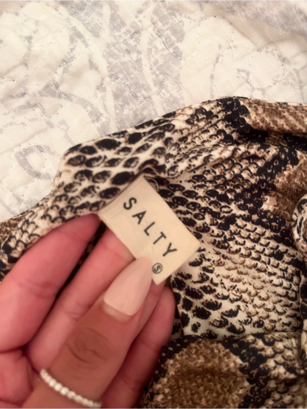 Snake print spaghetti Strap bodysuit - Picture 2 of 3